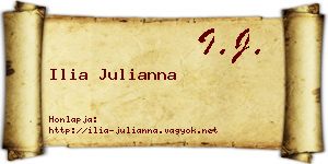 Ilia Julianna névjegykártya